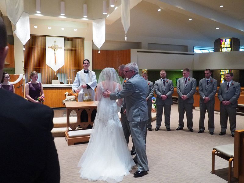 The handoff at the altar